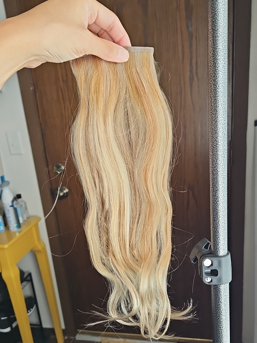 Luxy Clip-In Thinning Hair Fill Ins: Dimensional Caramel Honey Blonde 16" - Picture 5 of 11